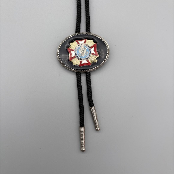 Other - Vintage Veterans of Foreign Wars VFW Bolo Tie Metal & Enamel